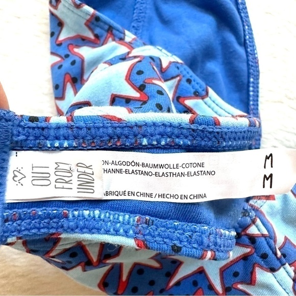Out From Under Urban Outfitters Blue Star Halter Bralette M - Picture 7 of 9